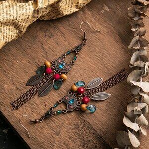 Y2K Vintage Ethnic Bohemian gypsy Water Drop Earrings festival
